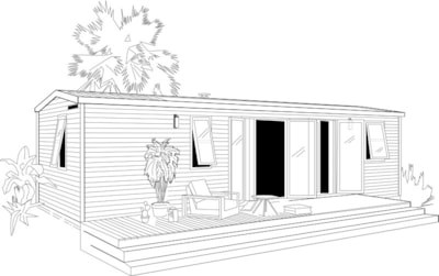 Mobile-home Maquis air-conditioned 3 bedrooms