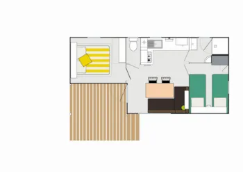 Mietunterkunft - Comfort Xl - 2 Bedrooms - 26M² - Air Conditionning - Camping Marvilla Parks - La Chapelle