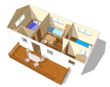 Mietunterkunft - Classic - 2 Bedrooms - 20M² - Air Conditionning - Camping Marvilla Parks - La Chapelle
