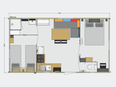 Mobile-home Moana 2 bedrooms 28m² — 2