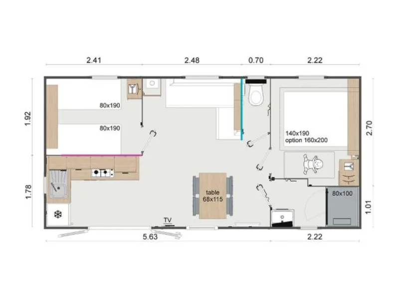 Mobil-Home Timoé Lodge - 2 Chambres - 29.50M²