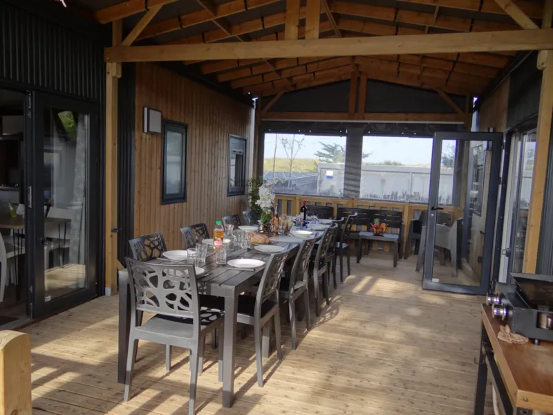 Mobile Home Tropical Lodge Family Avec Jacuzzi- 36.80 M²/Mh - 6 Ch/12 Pers - Tribu Xxl