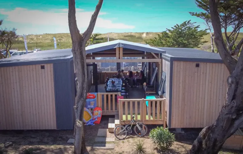 Mobile Home Tropical Lodge Family Avec Jacuzzi- 36.80 M²/Mh - 6 Ch/12 Pers - Tribu Xxl