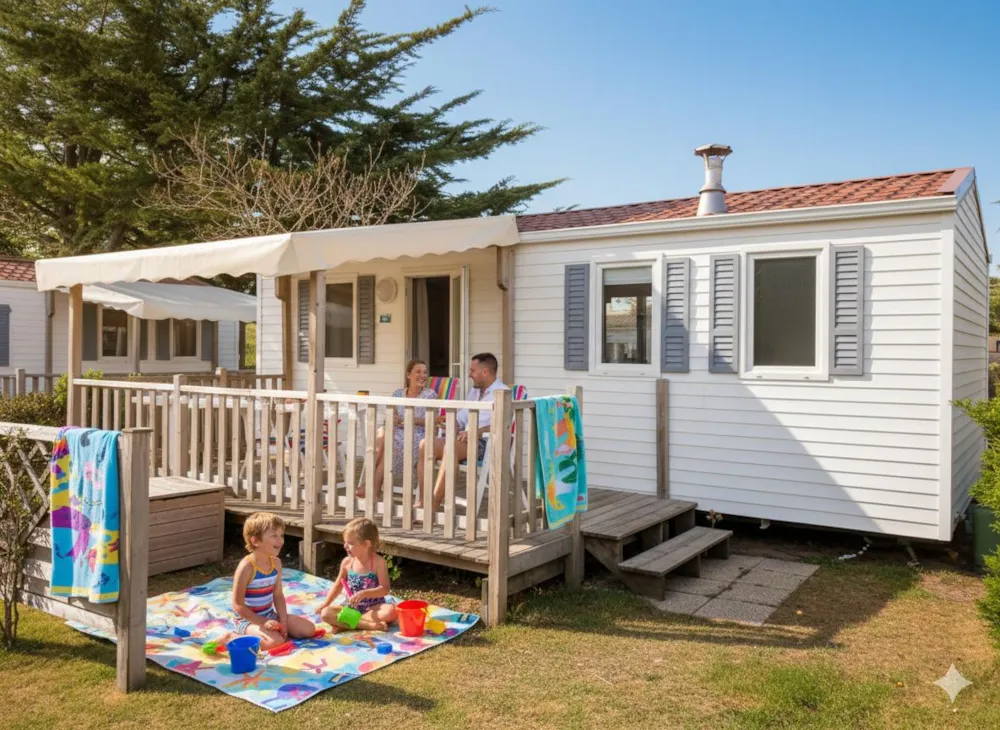 Location - Mobil-Home Ohana - 2 Chambres - 28 M² - Camping - Club Mahana