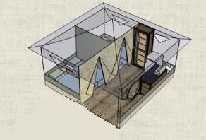 Canvas bungalow 2 bedrooms (without toilet blocks) - — 6