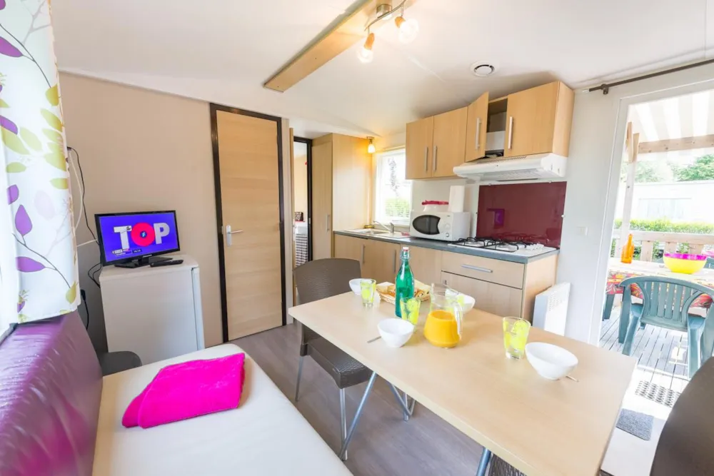 Mietunterkunft - Mobilheim Essential - 2 Schlafzimmer - 23M² - - Camping LA FONTAINE