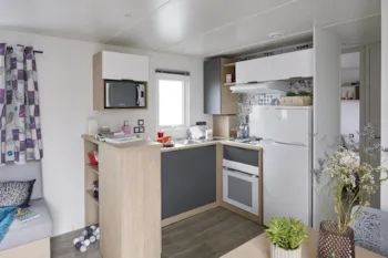 Huuraccommodatie(s) - Stacaravan Luxe - 3 Slaapkamers 2 Badkamers - 40M² - Vaatwasser - - Camping LA FONTAINE