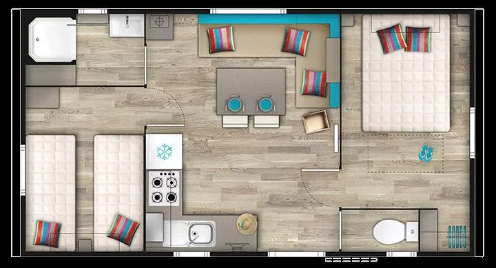 Mobil-Home Confort - 2Ch - 25M² -