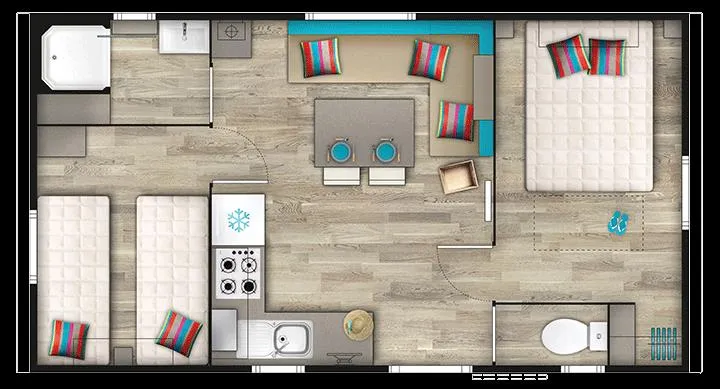 Mobil-Home Loggia- 2Ch