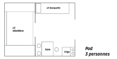Huuraccommodatie(s) - Pod Gypaète 12M² / Aankomst En Alloceert Zaterdag In De Maanden Juli En Augustus. - image n°5 - Camping Les Marmottes