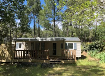 Mietunterkunft - Mobilheim Tournesol Klimatisierte +Confort - 3 Schlafzimmer  + Tv (4 Erwachsene + 2 Kinder) - Camping La Simioune Vaucluse et Drome Provencale