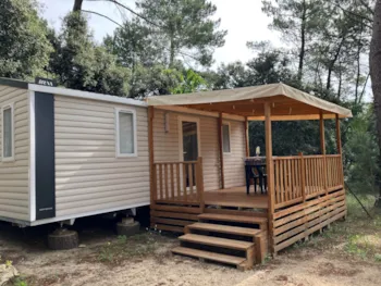 Mietunterkunft - Mobilheim Provence - 2 Schlafzimmer Klimatisiert + Tv ( 2 Erwachsene + 2 Kinder) - Camping La Simioune Vaucluse et Drome Provencale