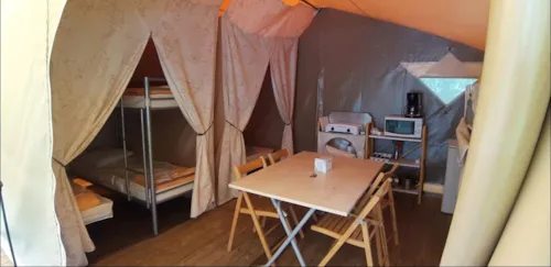 Location - Bungalow Toilé 2 Chambres - image n°3 - Camping Du Bois De La Dame