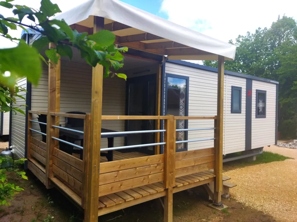 Location - Mobil Home 3 Chambres Cota - Camping Les Rives du lac Cantalès