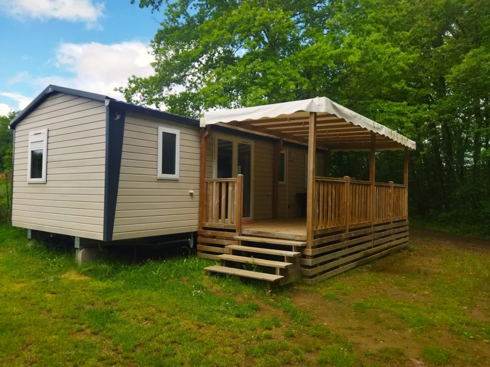 Location - Mobil Home 3 Chambres Smala - Camping Les Rives du lac Cantalès