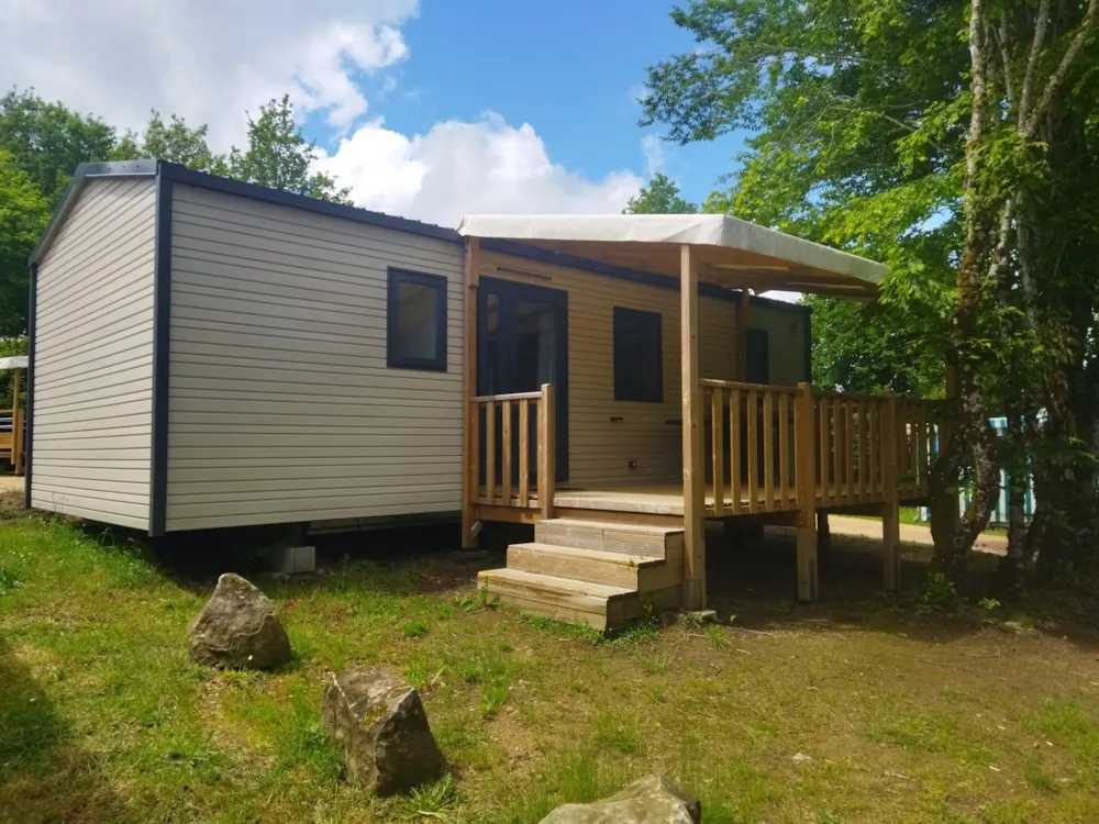 Location - Mobil Home 2 Chambres Conforta - Camping Les Rives du lac Cantalès