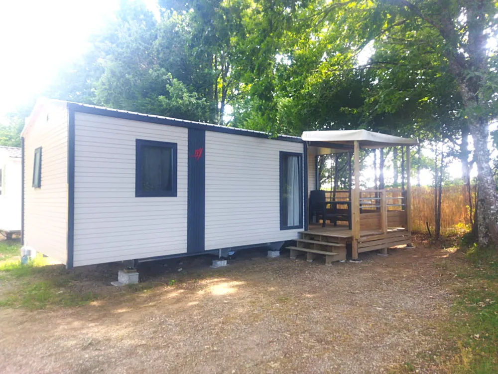 Location - Mobil Home 2 Chambres Terra - Camping Les Rives du lac Cantalès