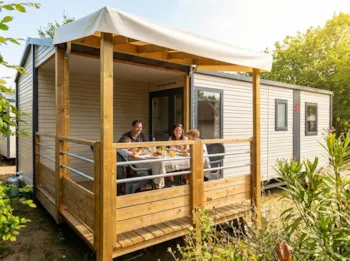 Mietunterkunft - Mobilheim 3 Schlafzimmer Cota - Camping Les Rives du lac Cantalès