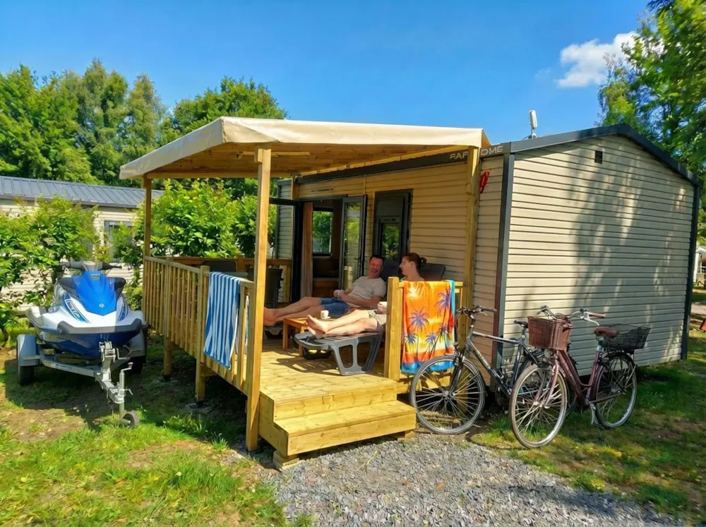 Location - Mobil Home 1 Chambre Couple - Camping Les Rives du lac Cantalès