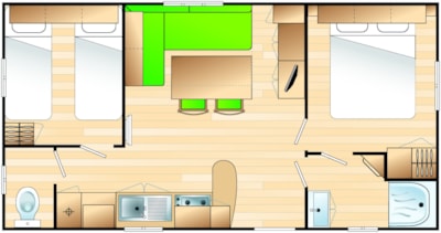 Mobile-home 2 bedrooms Mercure