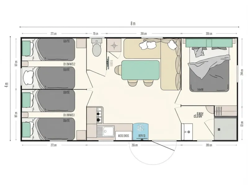 Mobil Home 3 Chambres Titania