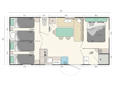 Mobile-home 3 bedrooms Titania