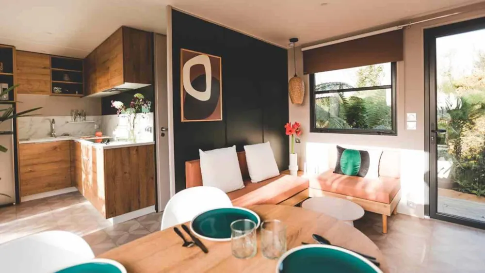 Location - Mobil-Home Emeraude "Côté Jardin" - Camping le Sous Bois - Locations