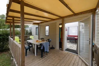 Location - Mobil Home Pomerol Climatisé - Camping LA CIGALINE