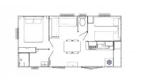 Accommodation - Mobile-Home 2 Bedrooms + Air-Conditioning. Arrival 4 P.M. Departure 10 A.M. - image n°6 - Camping Bois & Toilés