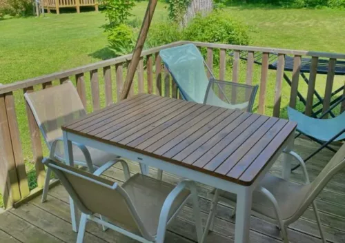 Location - La Cabane Sans Sanitaires. Arrivée 16H Départ 10H. Max - image n°2 - Camping Bois & Toilés