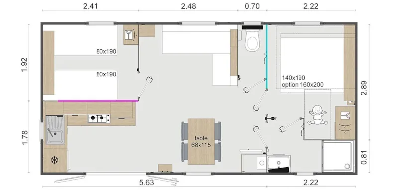 Mobil-Home Margaux 2 Chambres D