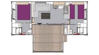 Mobile-home PAUILLAC 2 bedrooms