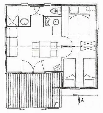 Mietunterkunft - Hütte 2 Zimmer - Camping Le Paradis