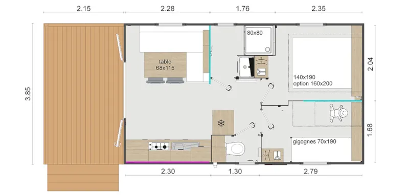 Mobil-Home Haut-Medoc 2 Chambres
