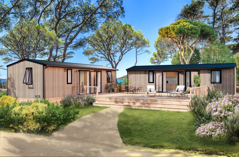 Location - Mobil-Home "Le Grand Chai" 12 Pers. - Camping Le Paradis