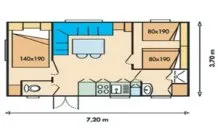 Accommodation - Mobile Home Super Mercure - image n°2 - Camping Beauséjour