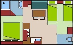 Mobil-Home Confort Venus 22M² - 2 Chambres + Terrasse Semi Couverte 9M²