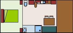 Mobilhome Standard NEPTUNE 25m² - 1 bedroom + sheltered terrace 9m²