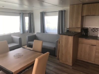 Mobilhome Premium GRAND LARGE 40m² 3 bedrooms + Half-covered terrace 15m² - Seaview