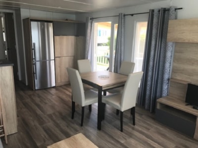 Mobilhome Premium GRAND LARGE 40m² 3 bedrooms + Half-covered terrace 15m² - Seaview