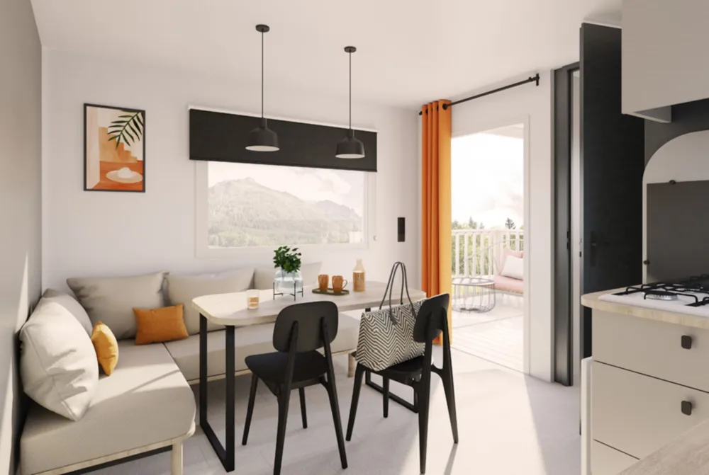 Mietunterkunft - Mobil Home Doha Confort -2 Chambres - Flower Camping La Pointe du Talud