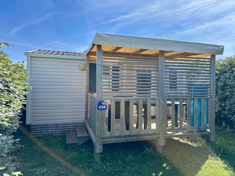 Mobilheim Standard NEPTUNE 25m² - 1 Zimmer + überdachte Terrasse 9m²