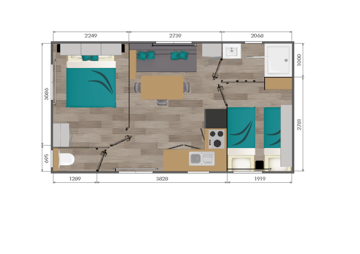 Cottage Opale -  Vacances -  2 Chambres  - 27M² - Terrasse En Bois