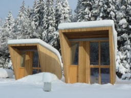 Huuraccommodatie(s) - Chalet Eco-Lodge - 42M² + Terras - 2015 - Camping VERTE VALLEE