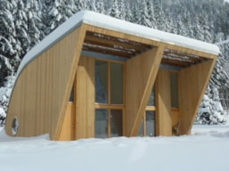 Mietunterkunft - Chalet Eco-Lodge Bi Famille - 42M² X 2 + Terrasse - 2015 - Camping VERTE VALLEE