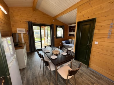 Chalet Savania PREMIUM46 34 m² (2 Bedrooms) + covered Terrace 13 m² + TV + air conditioning
