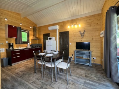 Chalet Savania Premium10 34 m² (2 Bedrooms) + covered Terrace 13 m² + air conditioning