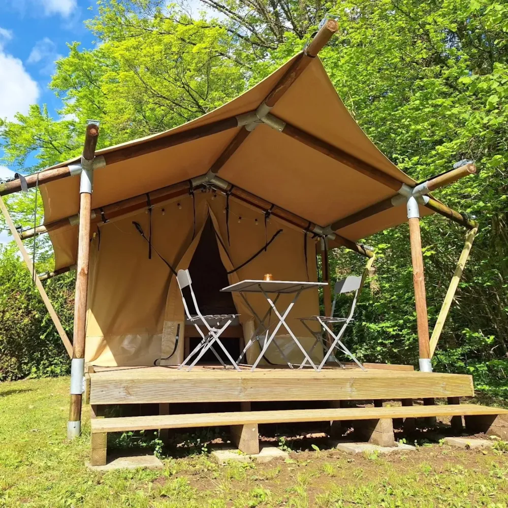 Location - Woodlodge Nature - 2 Lits Simple Ou 1 Lit Double - Face À L'étang - Flower Camping du Lac de la Seigneurie