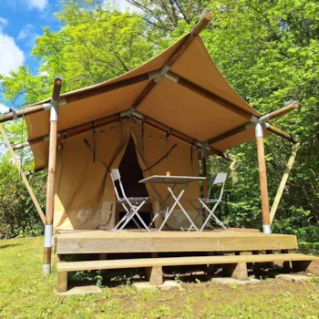 Mietunterkunft - Woodlodge Nature - 2 Einzelbetten Oder Ein Doppelbett-- Gegenüber Dem Teich - Flower Camping du Lac de la Seigneurie