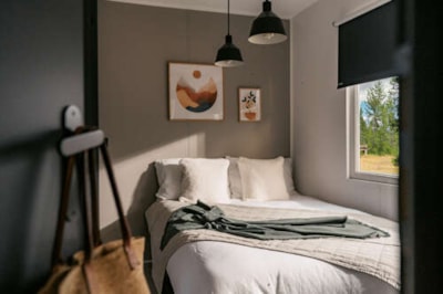 NEW// Mobil-Home Loggia Confort 32m² - sleeps 4 + Integrated covered terrace + TV+ big bed160